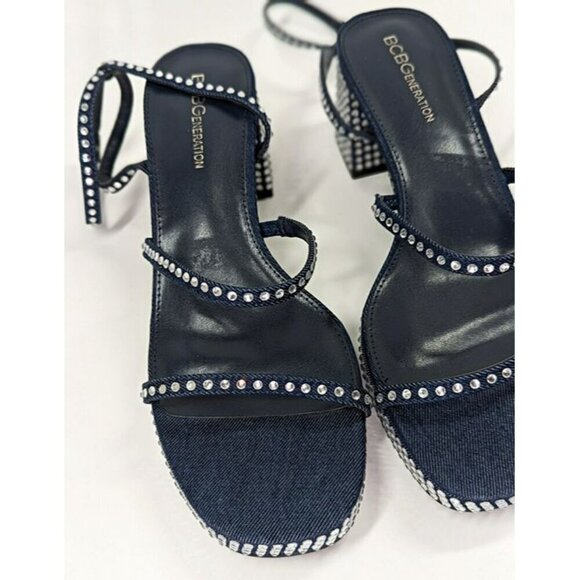 BCBGeneration Lissena-2 Women's Rhinestones Platform Sandals Size 8.5 MSRP $109 - Picture 5 of 7